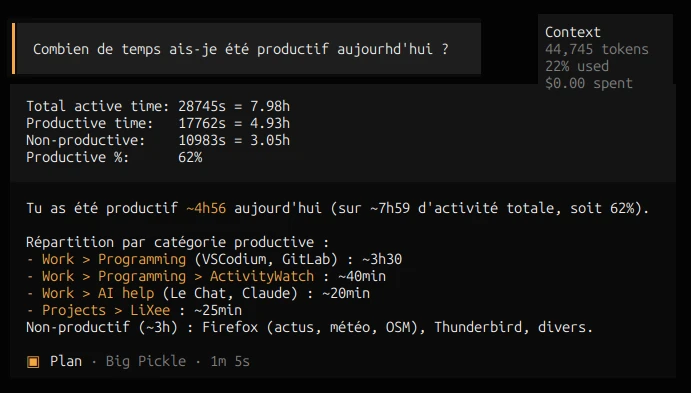 ActivityWatch avec 8bitgentleman/activitywatch-mcp-server ActivityWatch avec 8bitgentleman/activitywatch-mcp-server