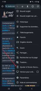 Install Android Chrome étape 1