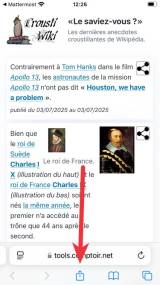 Install iOS Safari étape 1 Install iOS Safari étape 1