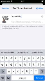 Install iOS Safari étape 4