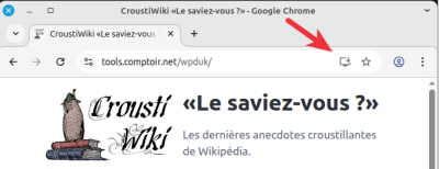 Button installation avec Chrome Linux